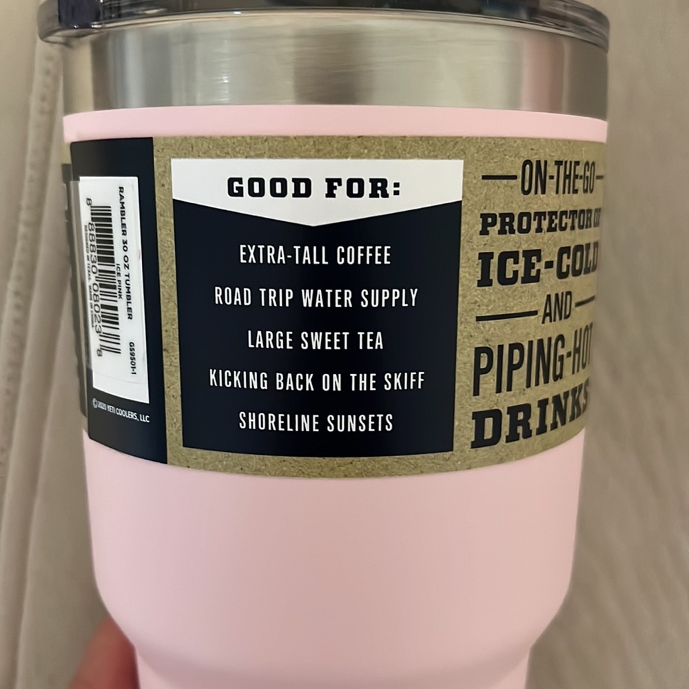Yeti Rambler 30 oz Tumbler in Ice Pink with MagSlider Lid - Picture 7 of 8